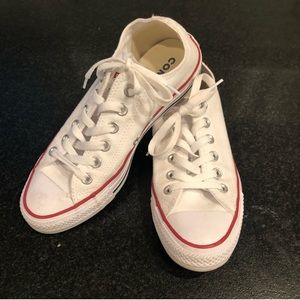 White Converse LIKE NEW